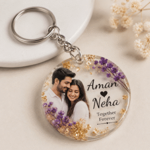 Photo & Name Resin Keychain